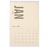 Elegant Minimalist 2026 Calendar カレンダー (1月 2026)
