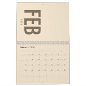 Elegant Minimalist 2026 Calendar カレンダー (2月 2026)