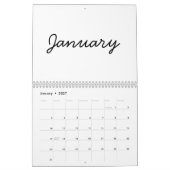 Elegant Minimalist 2026 Calendar カレンダー (1月 2027)