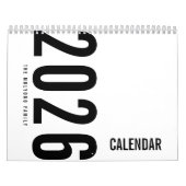 Elegant Minimalist 2026 Calendar カレンダー (カバー)