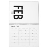 Elegant Minimalist 2026 Calendar カレンダー (2月 2027)