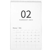Elegant Minimalist 2026 Calendar カレンダー (2月 2026)