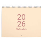 Elegant Minimalist 2026 Calendar カレンダー (カバー)