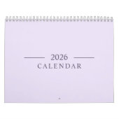 Elegant Minimalist 2026 Calendar カレンダー (カバー)