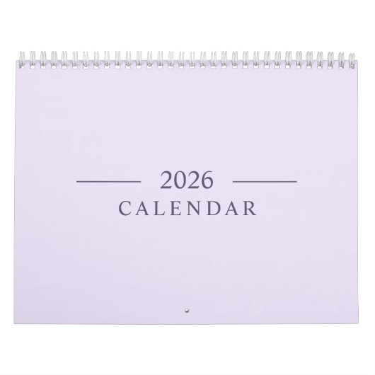 Elegant Minimalist 2026 Calendar カレンダー (カバー)
