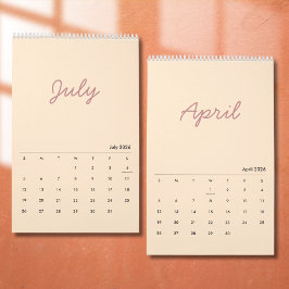 Elegant Minimalist 2026 Calendar カレンダー