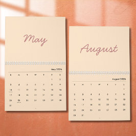 Elegant Minimalist 2026 Calendar カレンダー