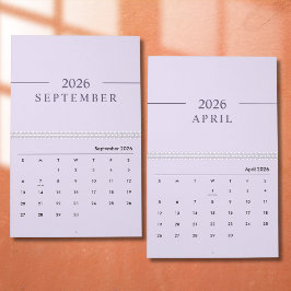 Elegant Minimalist 2026 Calendar カレンダー
