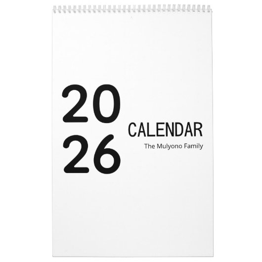 Elegant Minimalist 2026 Calendar カレンダー (カバー)