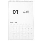 Elegant Minimalist 2026 Calendar カレンダー (1月 2026)