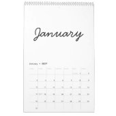Elegant Minimalist 2026 Calendar カレンダー (1月 2027)