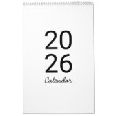 Elegant Minimalist 2026 Calendar カレンダー (カバー)