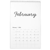 Elegant Minimalist 2026 Calendar カレンダー (2月 2026)