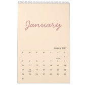 Elegant Minimalist 2026 Calendar カレンダー (1月 2027)