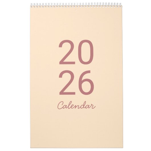 Elegant Minimalist 2026 Calendar カレンダー (カバー)