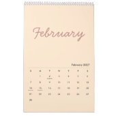 Elegant Minimalist 2026 Calendar カレンダー (2月 2027)