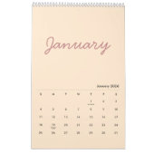 Elegant Minimalist 2026 Calendar カレンダー (1月 2026)