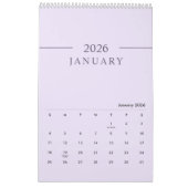 Elegant Minimalist 2026 Calendar カレンダー (1月 2026)