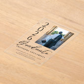 Elegant Minimalist Acrylic Graduation Announcement アクリル招待状 (レイダウン)