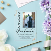 Elegant Minimalist Acrylic Graduation Announcement アクリル招待状 (インサイチュ (ウェディング))