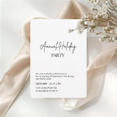 Elegant Minimalist Annual Holiday Party 招待状