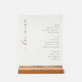 Elegant Minimalist Bar Menu アクリルサイン (正面)