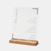 Elegant Minimalist Bar Menu Sign アクリルサイン (傾斜)