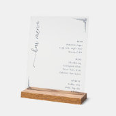 Elegant Minimalist Bar Menu Sign アクリルサイン (傾斜)