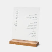 Elegant Minimalist Bar Menu Sign アクリルサイン (傾斜)
