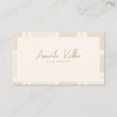 Elegant Minimalist Beige Business Card 名刺 (正面)
