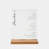 Elegant Minimalist Beverage Menu アクリルサイン (正面)