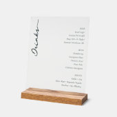 Elegant Minimalist Beverage Menu アクリルサイン (傾斜)