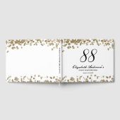 Elegant Minimalist Black and Gold 88th Birthday ゲストブック (全面)