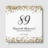 Elegant Minimalist Black and Gold 89th Birthday ゲストブック (正面)