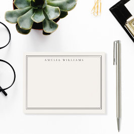 Elegant Minimalist Black and Ivory Two Border ポストイット