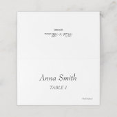 Elegant Minimalist Black and White Contemporary プレイスカード (外部開封)