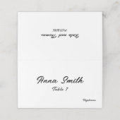 Elegant Minimalist Black and White Contemporary プレイスカード (外部開封)