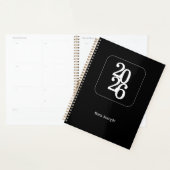 Elegant Minimalist Black and White Simple Planner プランナー手帳 (ディスプレー)