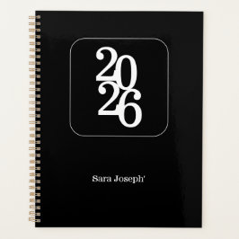 Elegant Minimalist Black and White Simple Planner プランナー手帳