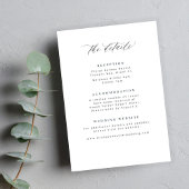 Elegant minimalist black and white wedding details エンクロージャーカード