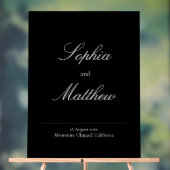 Elegant Minimalist Black Wedding Welcome  アクリルサイン (ニュートラル)