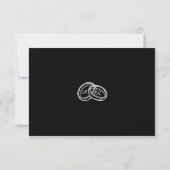 Elegant Minimalist Black White Response Card 出欠カード (裏面)