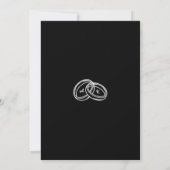 Elegant Minimalist Black White Wedding Invitation 招待状 (裏面)