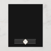 Elegant Minimalist Black & White Wedding Menu チラシ (裏面)