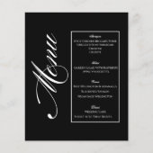 Elegant Minimalist Black & White Wedding Menu チラシ (正面)