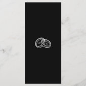 Elegant Minimalist Black White Wedding Menu メニュー (裏面)