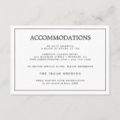 Elegant Minimalist Border Wedding Accommodations エンクロージャーカード (正面)