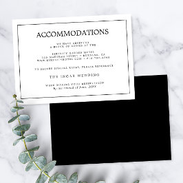 Elegant Minimalist Border Wedding Accommodations エンクロージャーカード