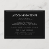Elegant Minimalist Border Wedding Accommodations エンクロージャーカード (正面)