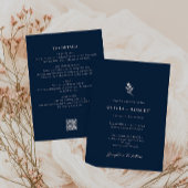 Elegant Minimalist Botanical All-In-One Wedding 招待状
